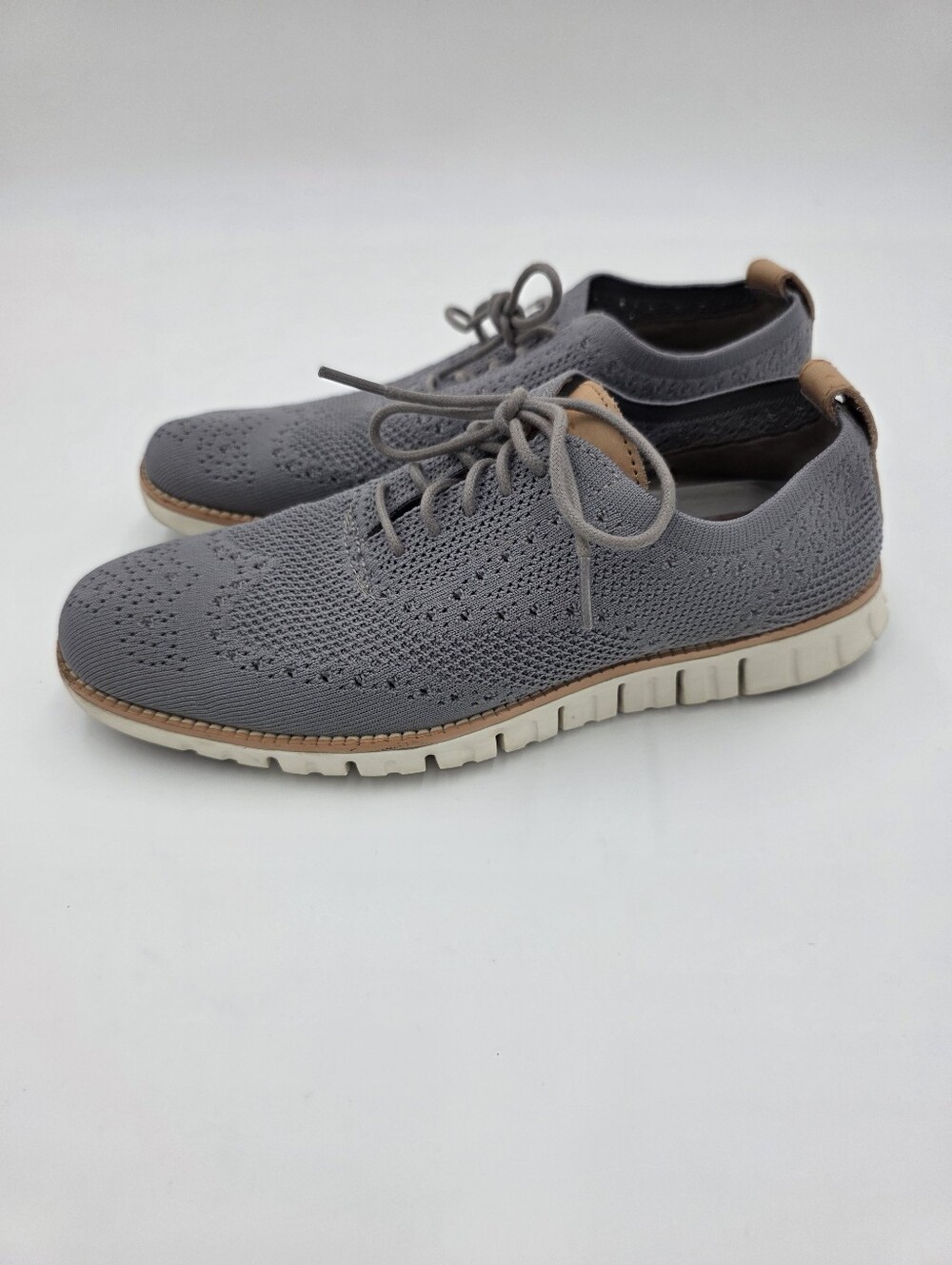 Cole Haan Men's Zerogrand Stitchlite Wingtip Oxford Gray Size 7.5M